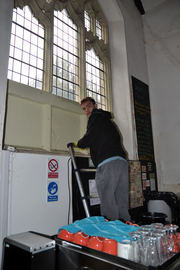 Cleaning cafe